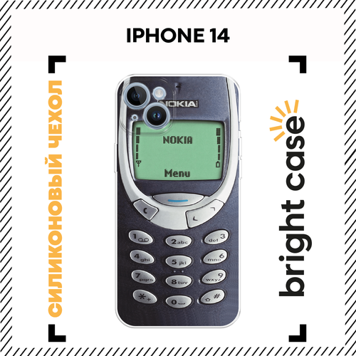 фото Силиконовый чехол на apple iphone 14 / айфон 14 с принтом в виде нокиа bright case