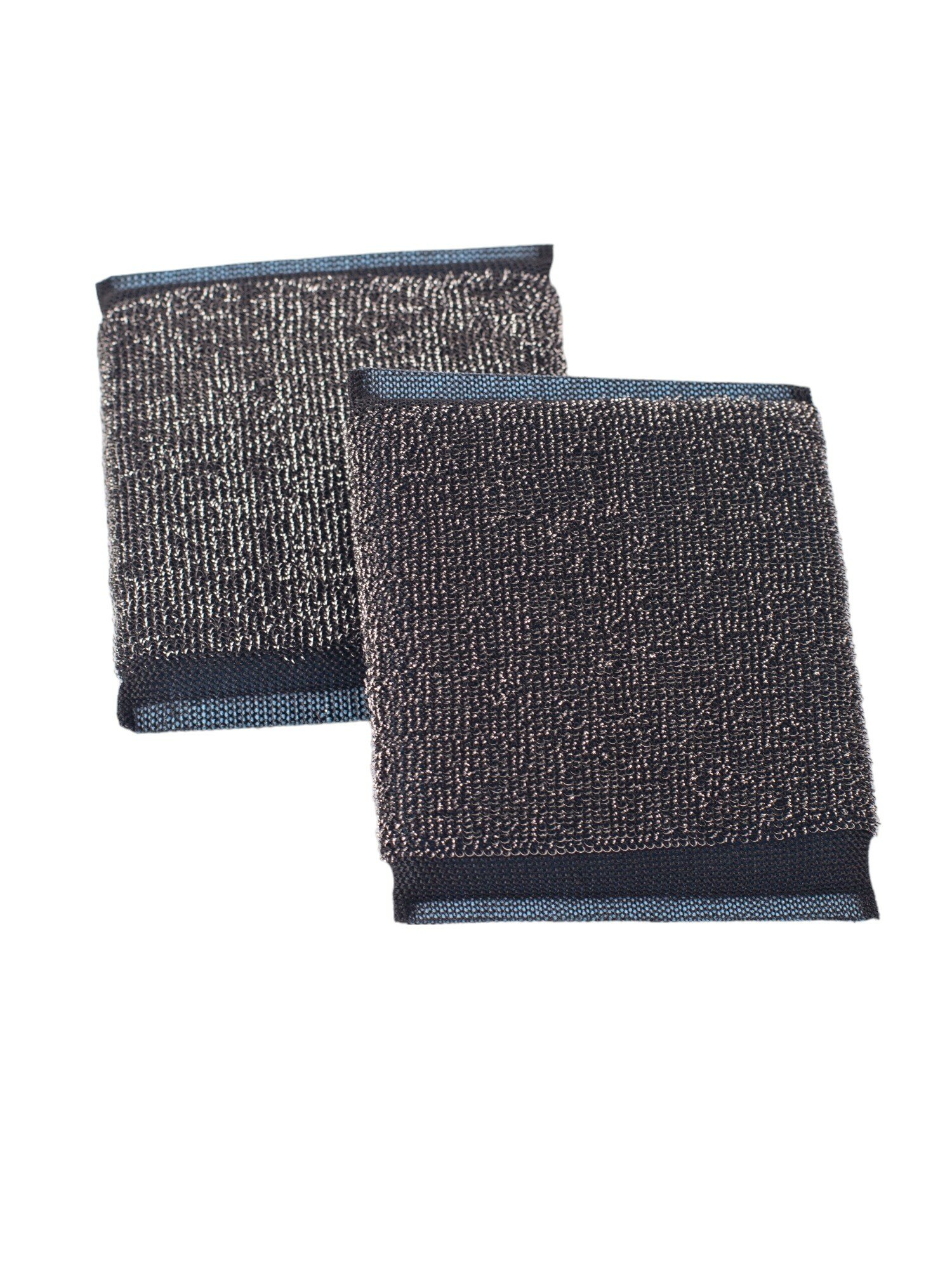 Губка для мытья посуды Vileda "Инокс Пауэр" металлическая 2 шт, черный — фото 1