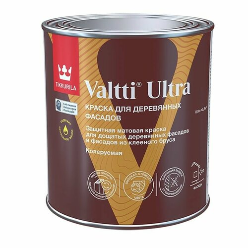 фото Краска для деревянных фасадов tikkurila valtti ultra a матовая (0,9 л)