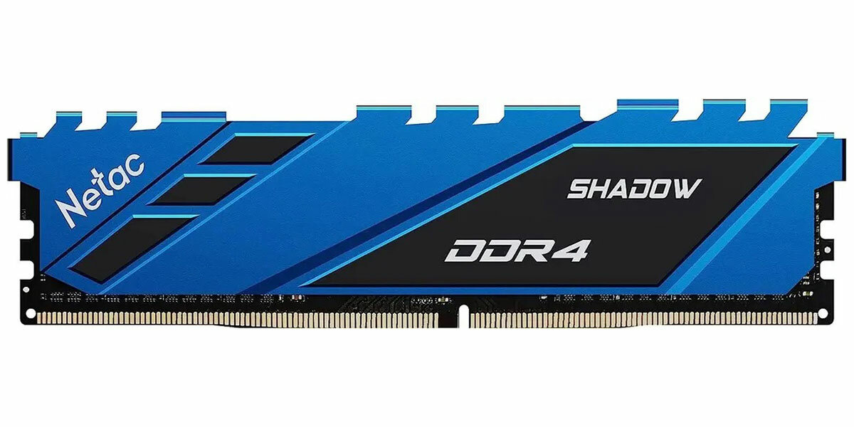 Оперативная память Netac DDR4 16GB 2666Mhz Shadow Shadow Blue (NTSDD4P26SP-16B)
