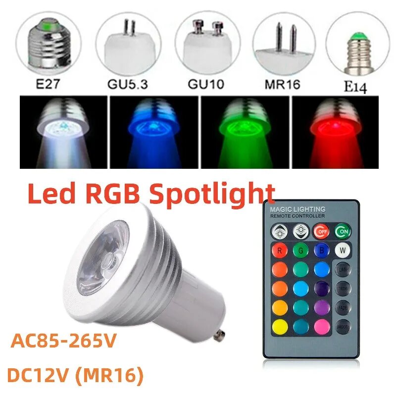 RGB Светодиодные лампы SAGE LU MEI 3Вт