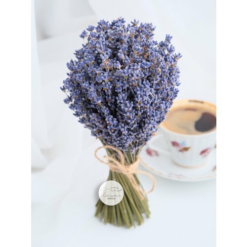 Лавандовый замок Композиция из сухоцветов натуральной лаванды для декора интерьера 21 см, подарок для учителя и воспитателя