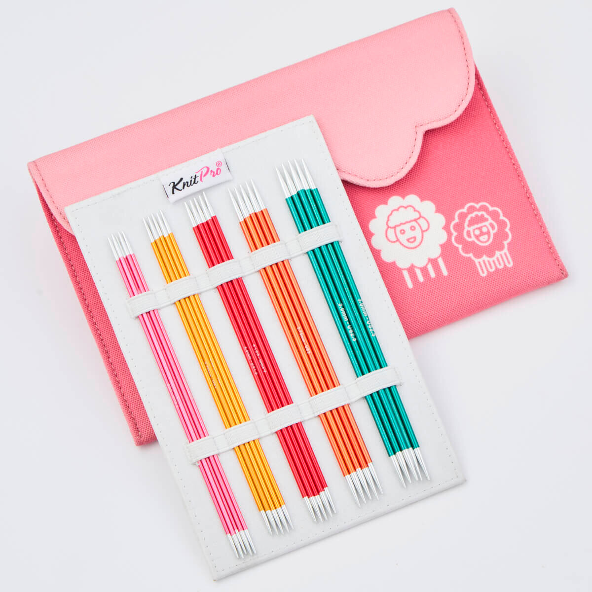 Набор "Deluxe" спиц чулочных длиной 15см "Zing", 9 размеров, KnitPro, 47423