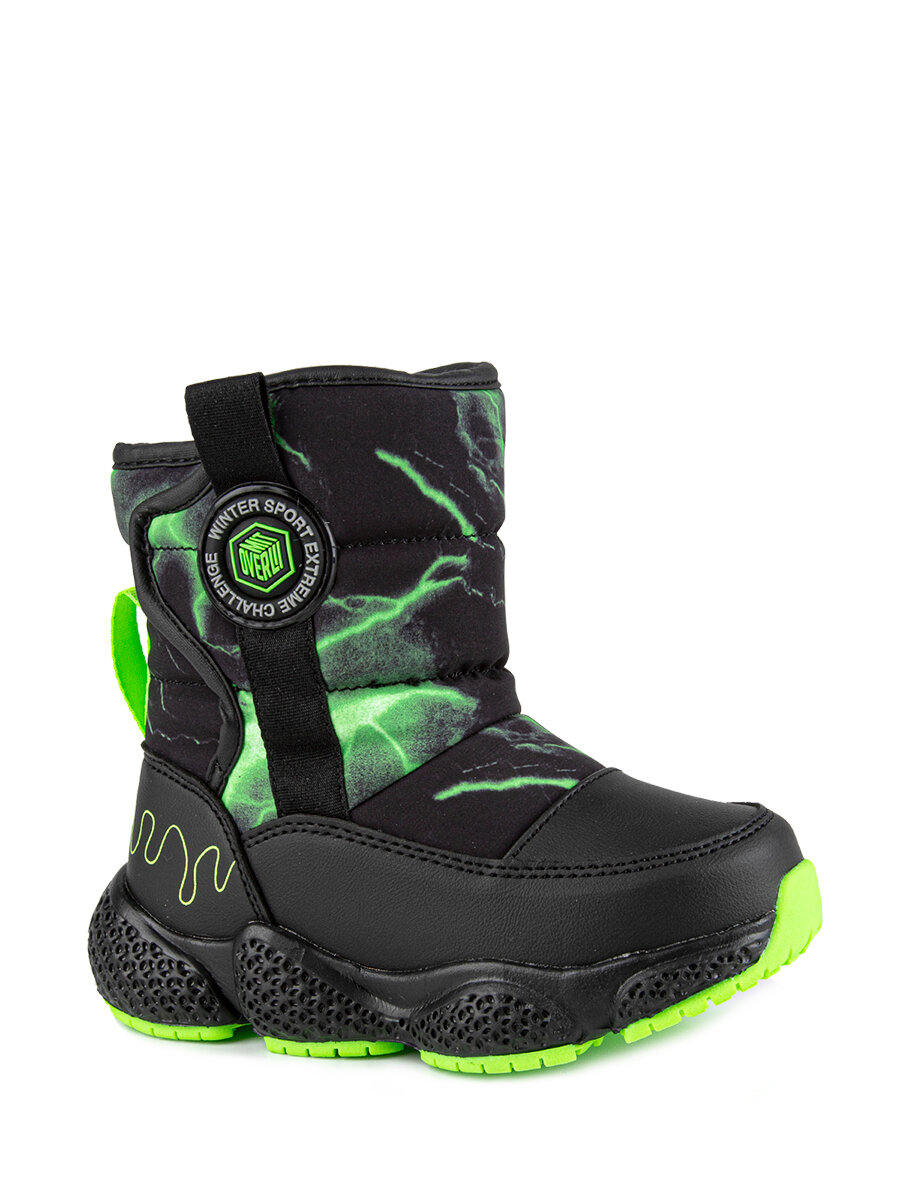 Дутики Kapika размер 30 черный/зеленый