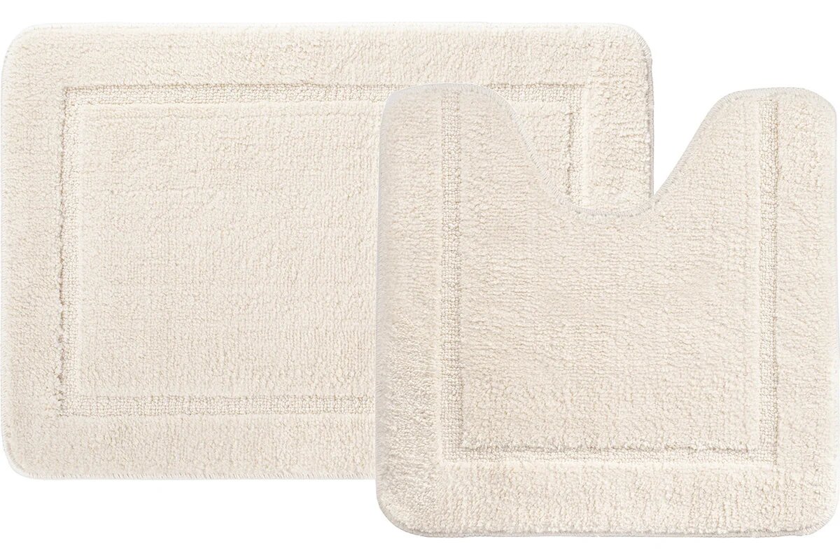 Коврик в ванную и туалет IDDIS микрофибра 65 x 45 + 45 x 45 см светло-бежевый