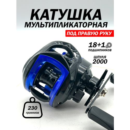 Катушка для рыбалки под правую руку, 18+1 подшипников, 2000 шпуля