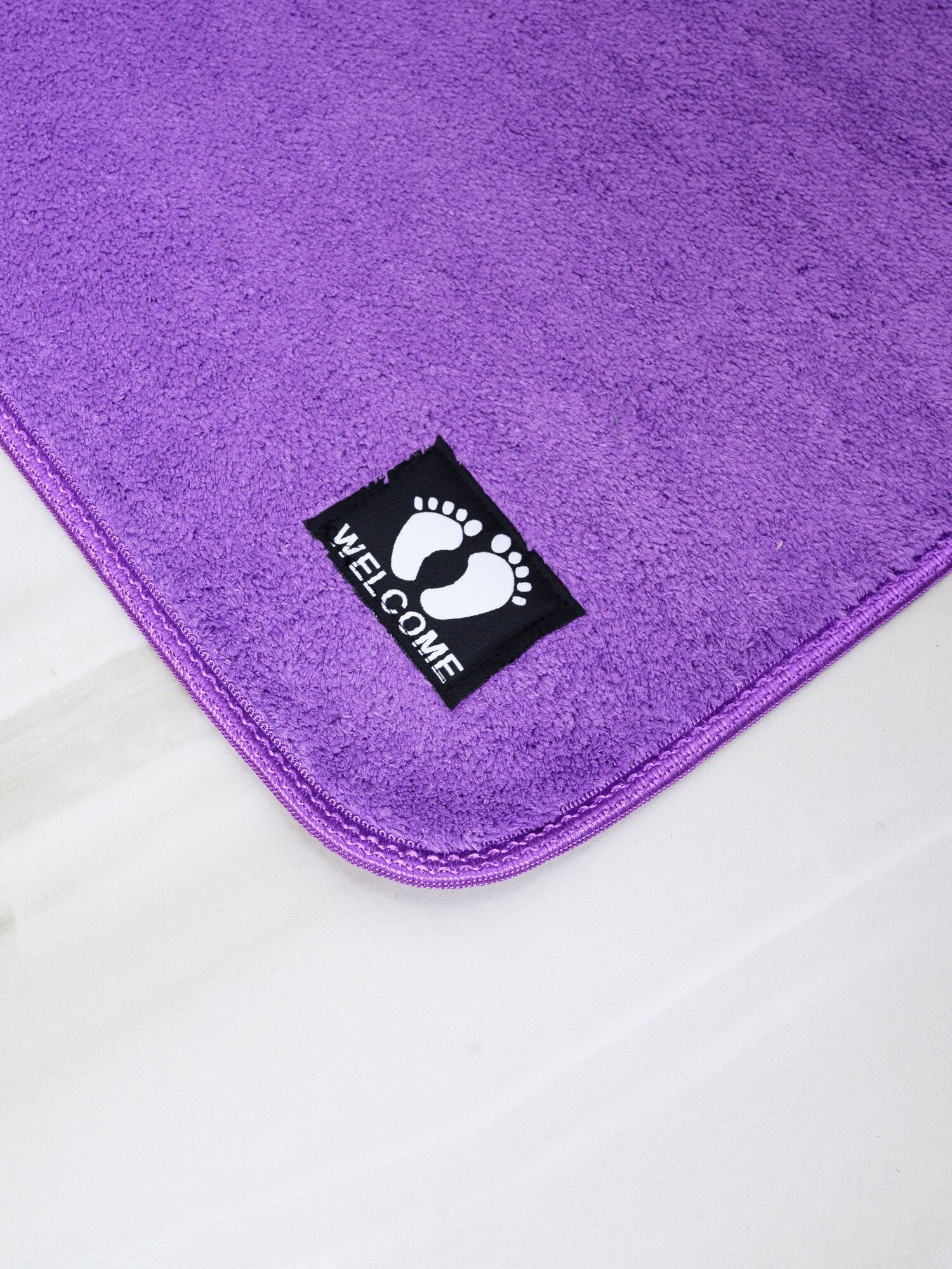 Коврик для ванной , 50x80 см, фиолетовый, ворс, прямоугольный — фото 1