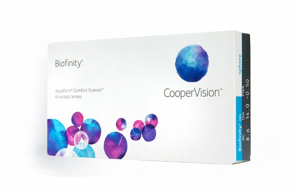 Контактные Линзы Контактные линзы CooperVision Biofinity (6 линз) -2.25 R 8.6