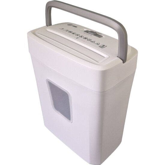 Шредер Cactus CS-SH-C5 белый (секр. P-4)/фрагменты/10лист./21лтр./скрепки/скобы/пл. карты