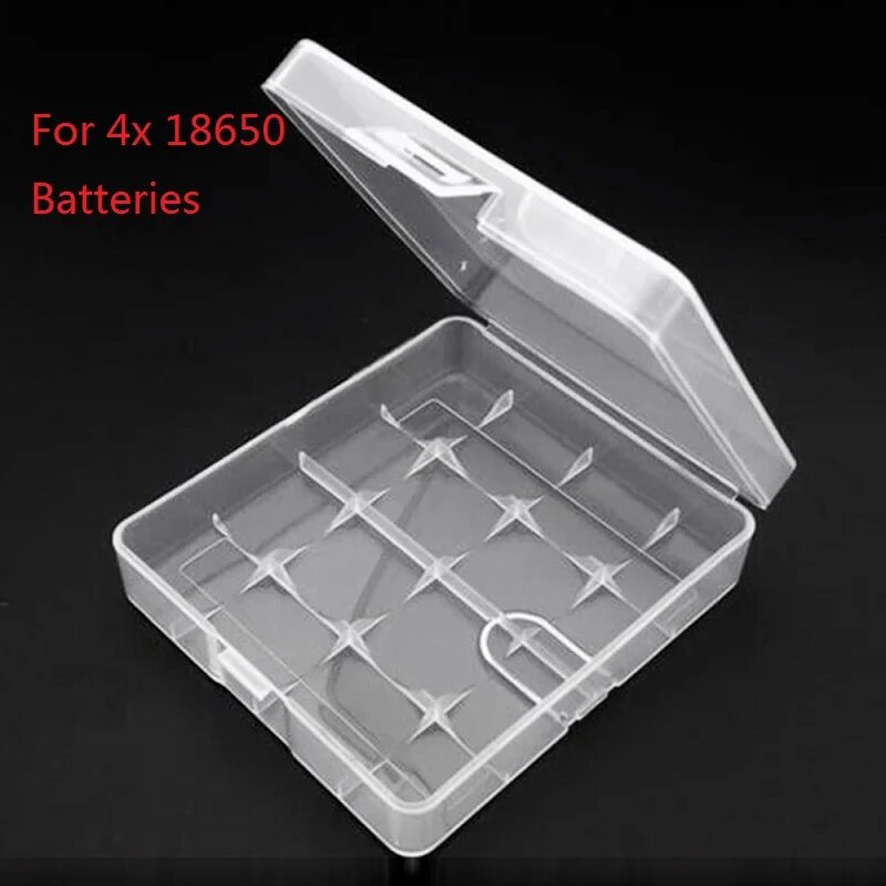 Прозрачный пластиковый бокс для аккумуляторов Soshine EPC_LEF_309, For 4x 18650 Batteri