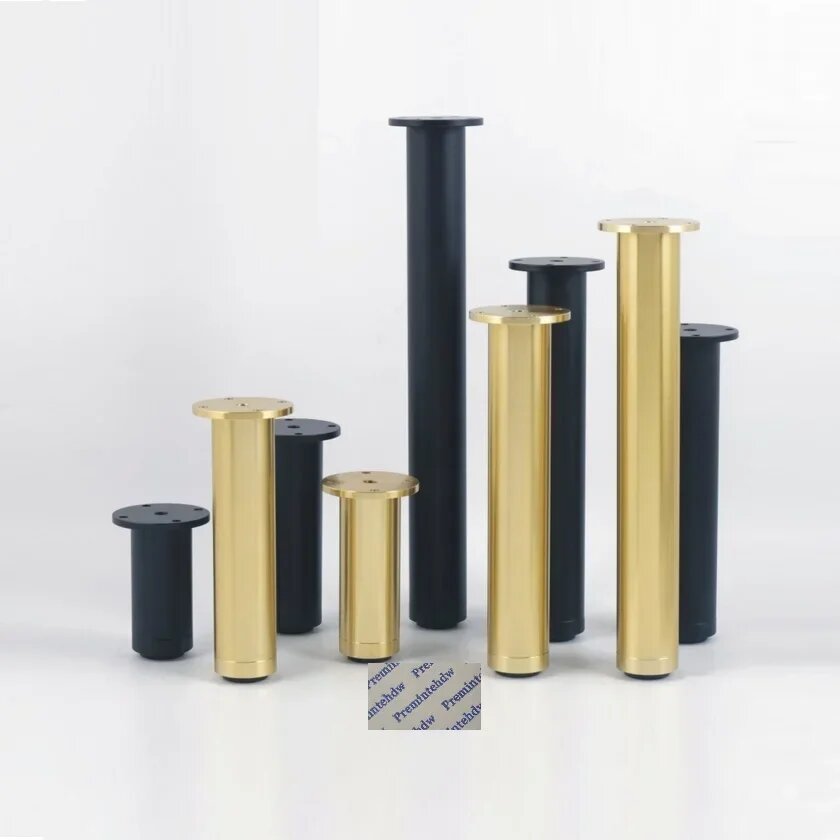 Алюминиевые круглые ножки для мебели, 35 мм, 4 шт, H300MM Gold