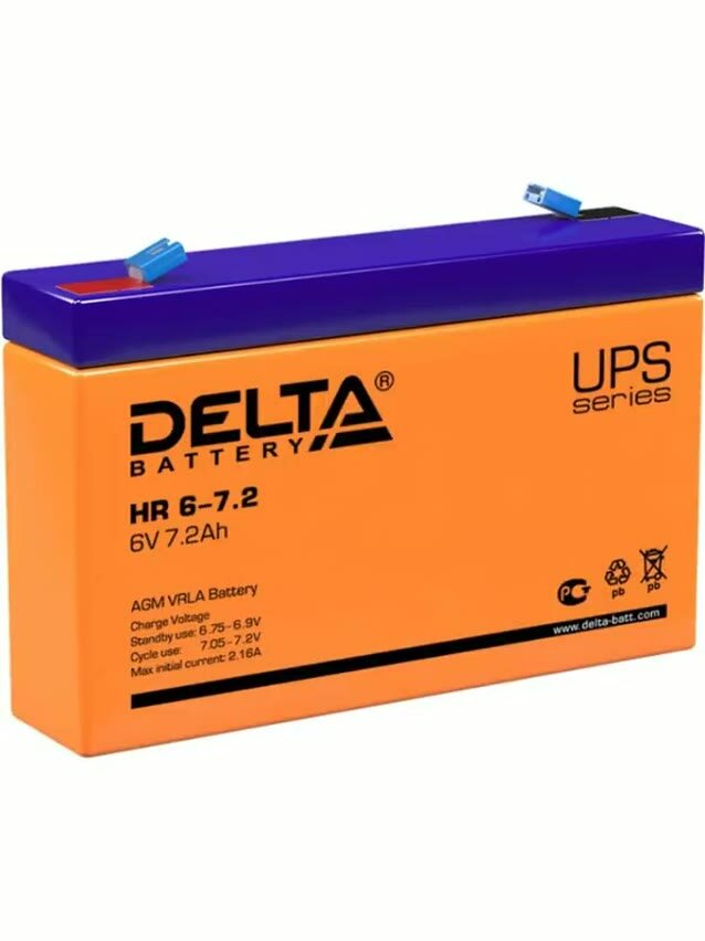 Аккумуляторная батарея DELTA HR 6-7.2 — фото 1