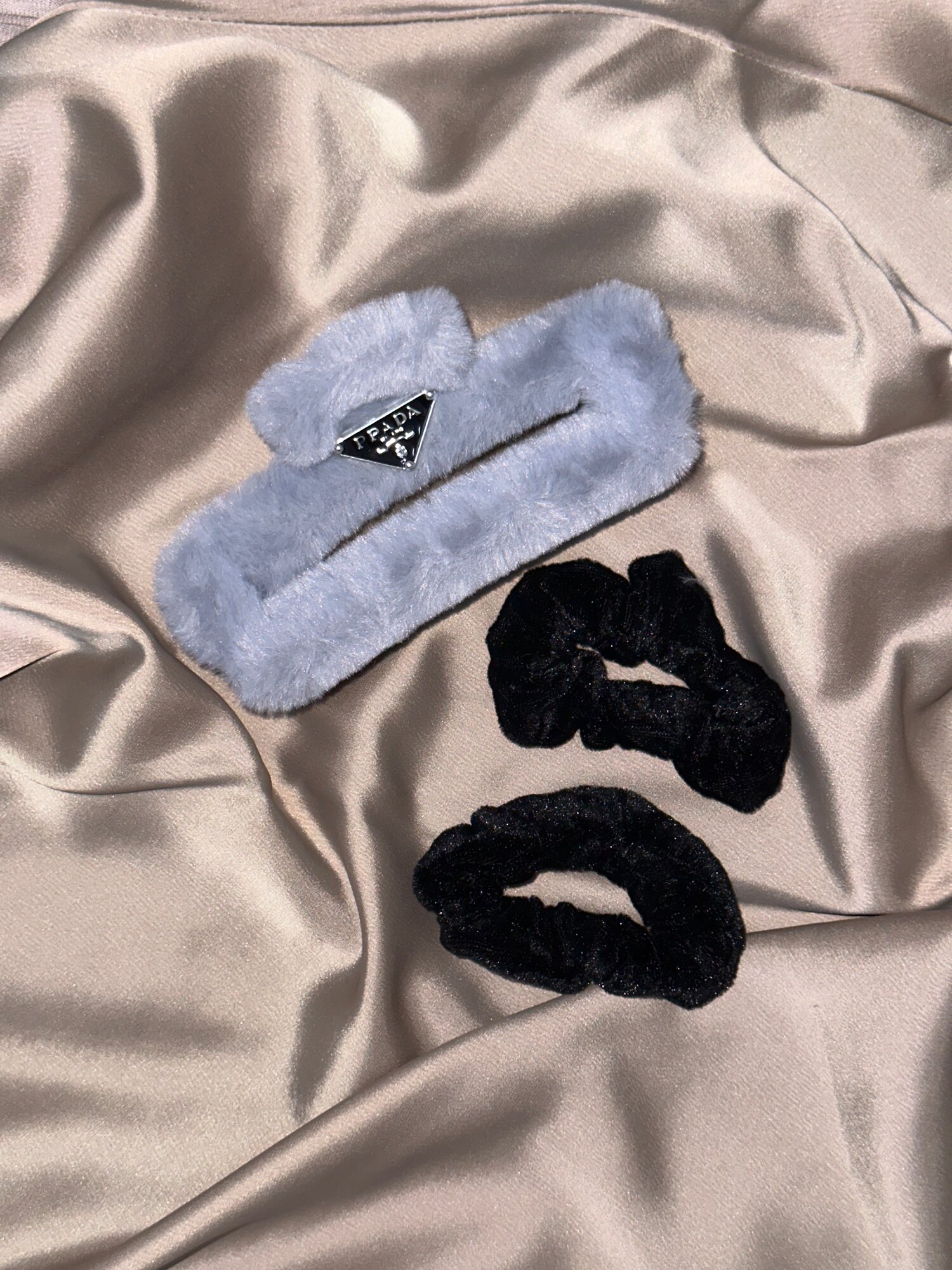 Набор необычных заколок для волос 3в1 , PRADO, цвет голубой , тренд зима 2025