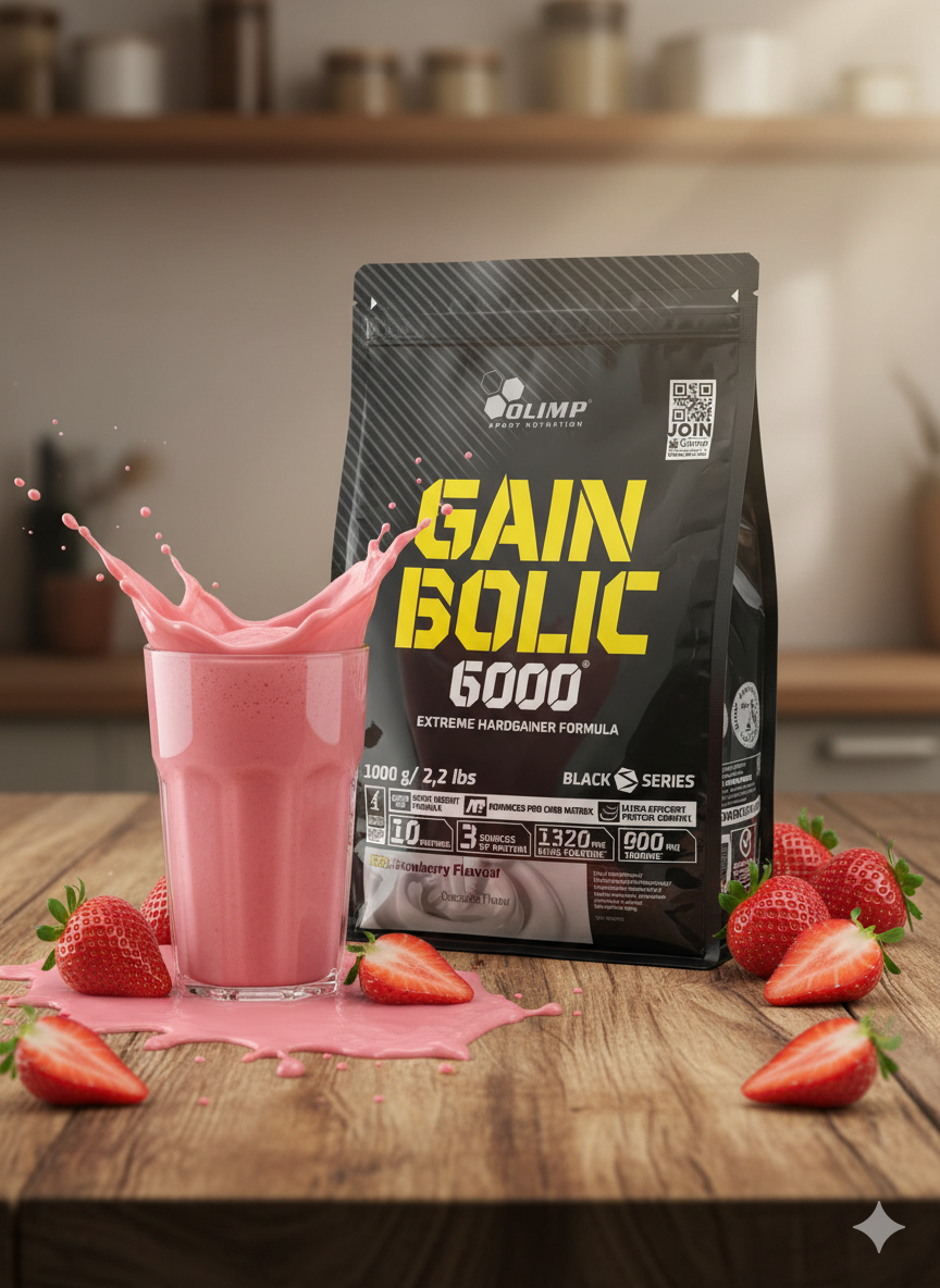 Гейнер Olimp GAIN BOLIC, для набора массы, 1 кг, Клубника, Strowberry
