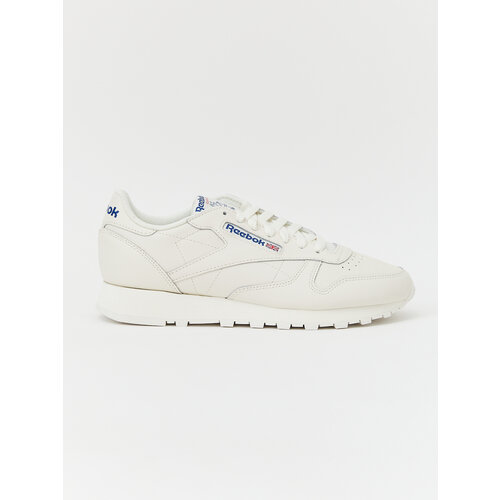 фото Кроссовки reebok classic leather, размер 9,5 us, белый, синий