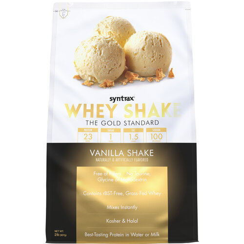 Протеин SynTrax Whey Shake, 907 гр., ванильный коктейль протеин syntrax whey shake 2270 гр шоколадный шейк