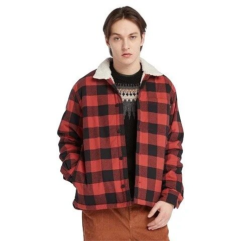 Куртка-рубашка Timberland, размер 3XL, красный, черный
