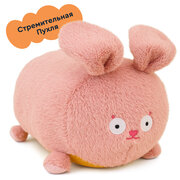 Мягкая плюшевая игрушка Заяц Пухля из Плюшвиля, JUNION, 40х30, цвет розовый