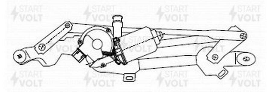 STARTVOLT VWA 080L4 стеклоочиститель в сборе для а / м solaris (10-) / Rio (Рио) (10-) (VWa 080l4)