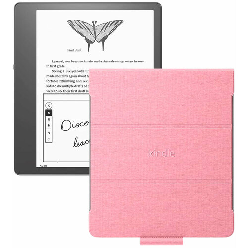 Электронная книга Amazon Kindle Scribe 16Gb + обложка Fabric Pink