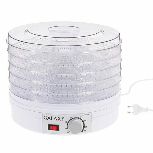 Сушилка для овощей и фруктов Galaxy GL 2631 350 Вт 5 ярусов 17 л d30 см белая 621800₽