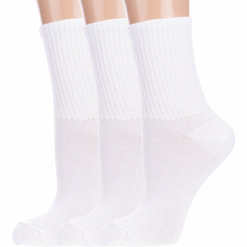 фото Носки альтаир 3 пары, размер 20-22, белый