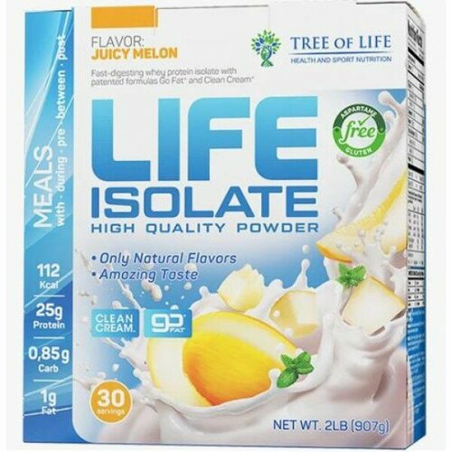 LIFE Isolate 907 gr, 30 порции(й), дыня life isolate 907 gr 30 порции й манго