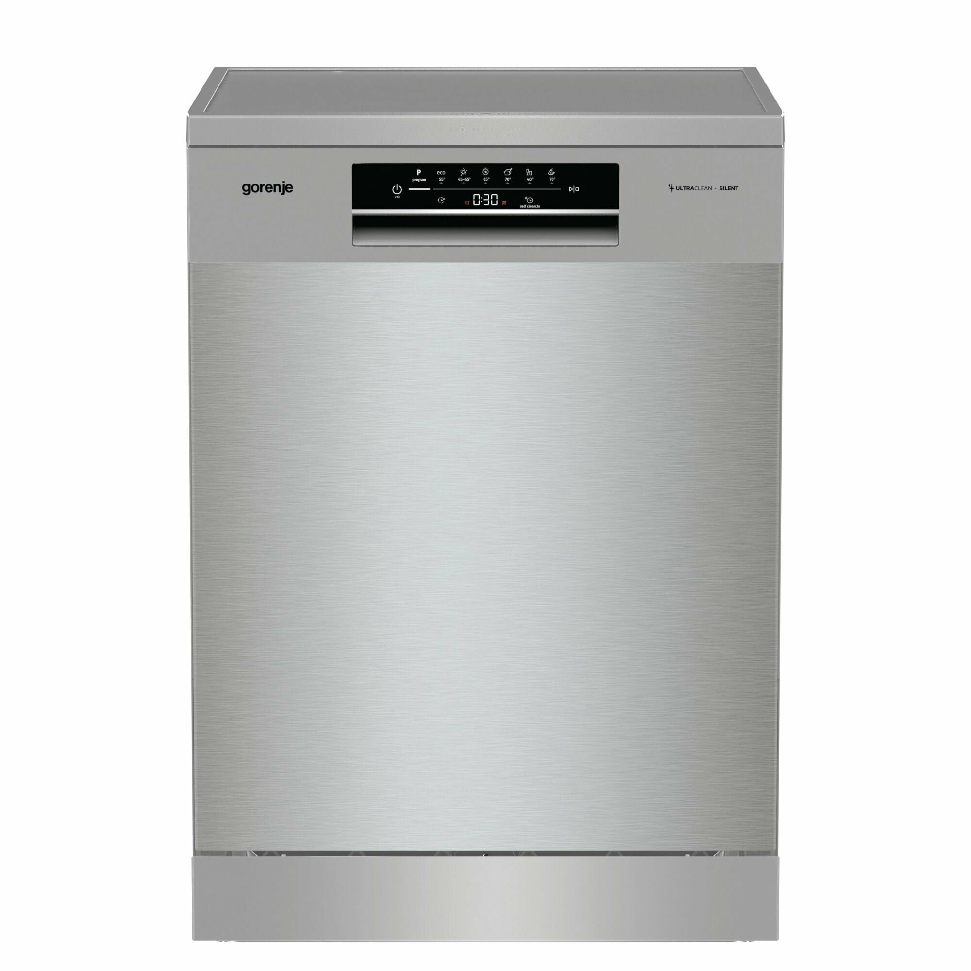 фото Посудомоечная машина Gorenje GS643D90X, класс энергопотребления A+++, 16 комплектов, автооткрывание дверцы TotalDry, полный AquaStop, отсрочка старта 24 ч, самоочистка, серебристый