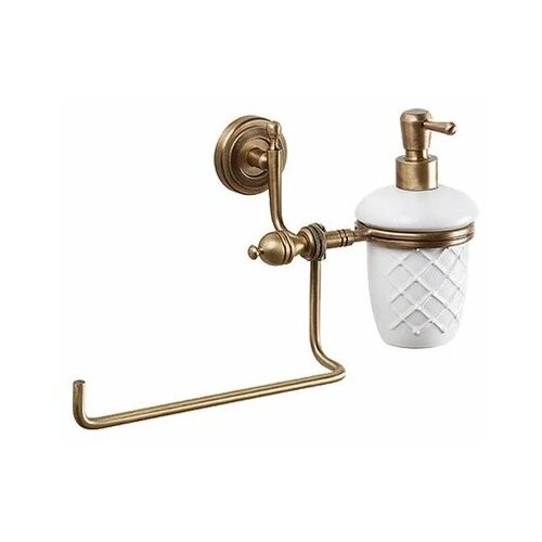 Полотенцедержатель с дозатором Caprigo Royal 6728 C/BR
