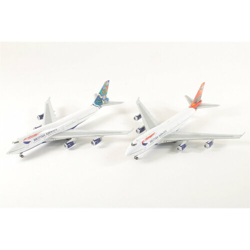 Boeing b 747-436 british airways g-bnln, g-bnlo (сет из двух моделей, длина 17,67 см) british airways boeing 747 one world aircraft alloy diecast model 15cm aviation collectible miniature souvenir ornament