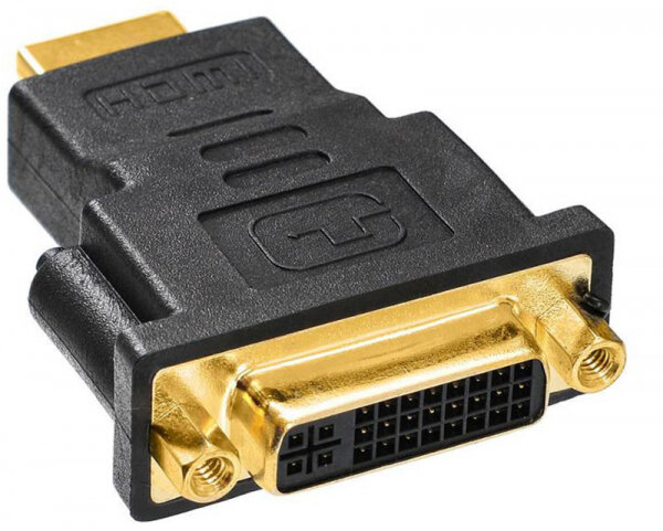 Адаптер / Переходник / Преобразователь HDMI (Male) в DVI-D 24+1 (Female) / Двунаправленный