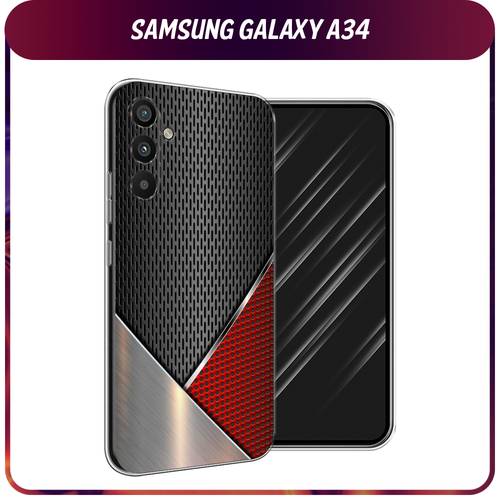 силиконовый чехол modern david на samsung galaxy a34 самсунг галакси a34 Силиконовый чехол на Samsung Galaxy A34 / Самсунг A34 Стальной металл