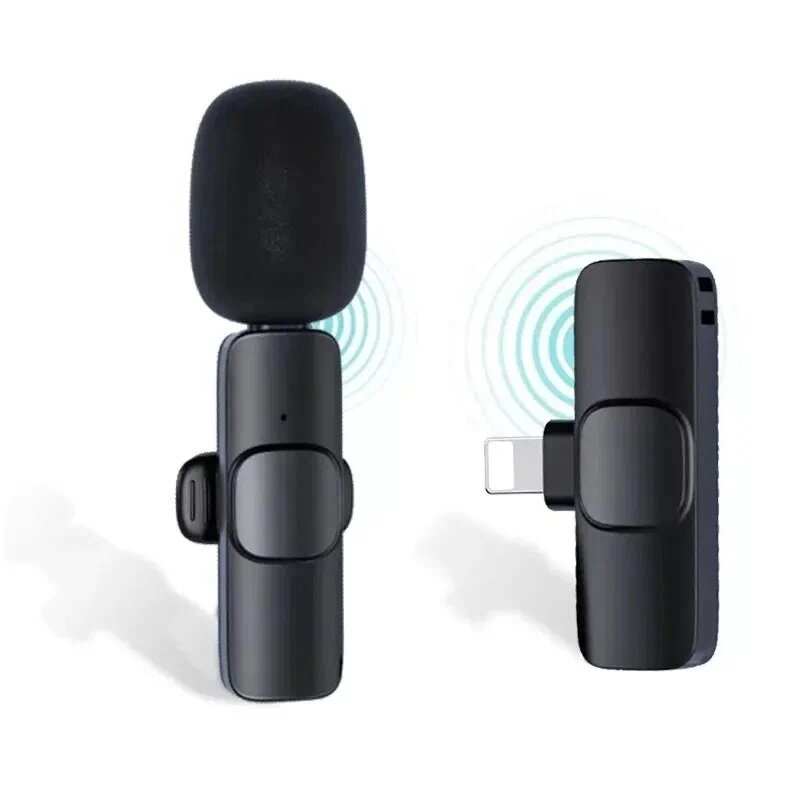 Микрофон петличный Bluetooth для iphone + переходник lightning Remax K09