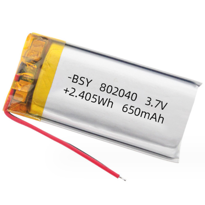 Аккумулятор (батарея) 802040 650mah 37v (40х20х8 мм)