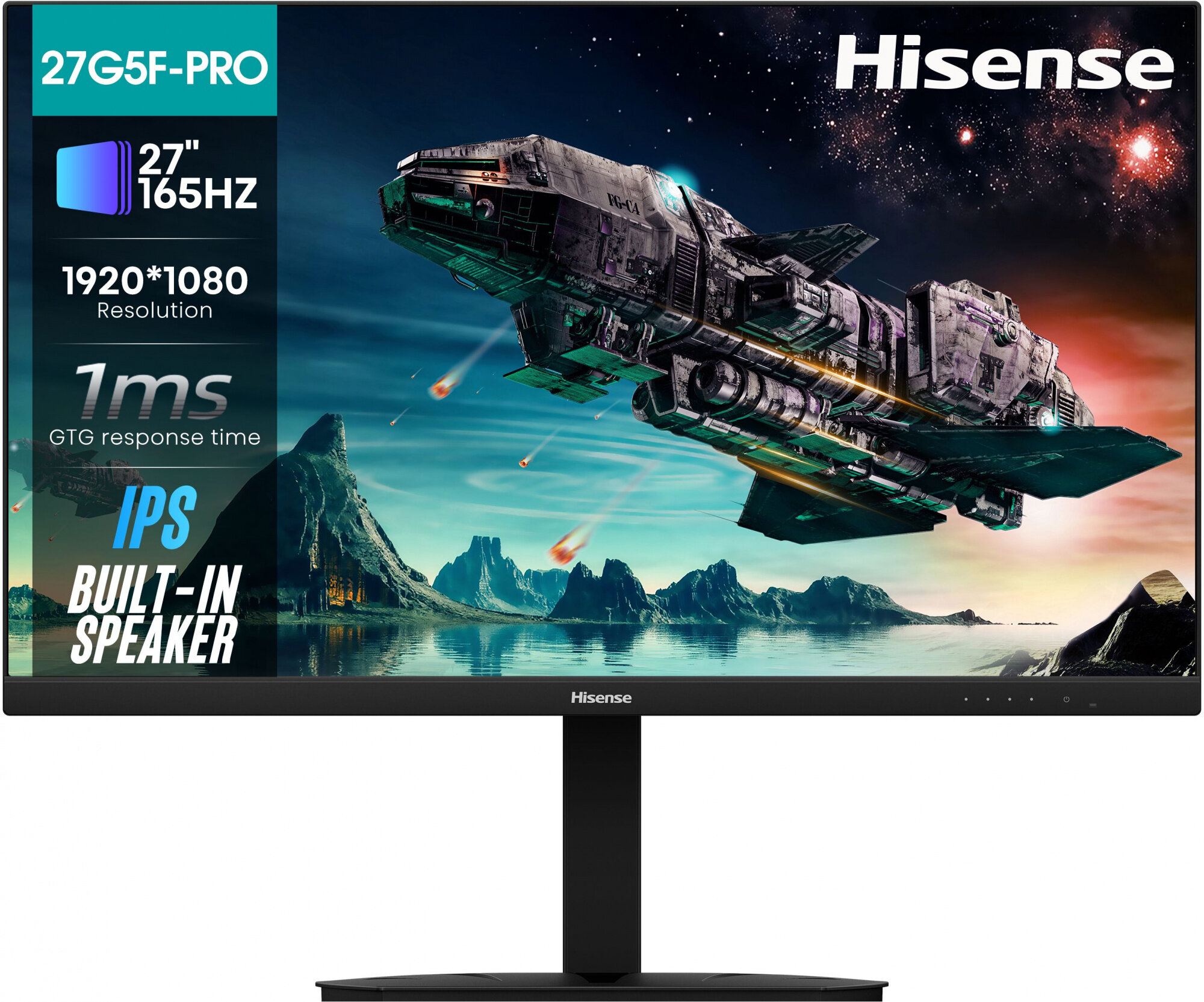 Монитор 27" Hisense 27G5F-PRO черный IPS LED 1ms 16:9 Hdmi M/M 250cd 178гр/178гр 1920x1080 165Hz Fre .