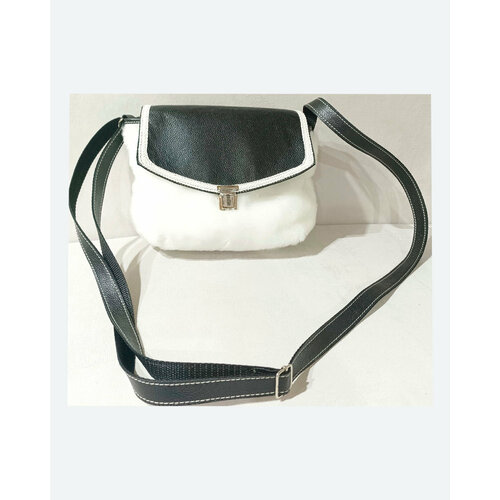 фото Сумка кросс-боди елена сжкм1114чб, фактура матовая, белый, черный нет бренда