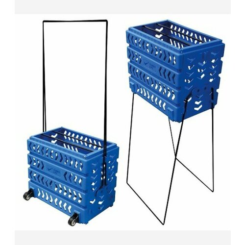 корзина для мячей 7 6 tennis ball carts 160 мячей Корзина для мячей TENNIS LIFE с колесами, синяя