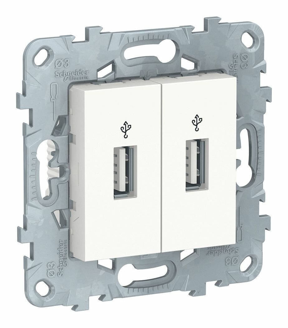 Розетка USB 2-местная белый UNICA NEW NU542718
