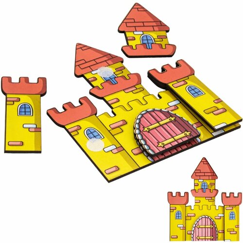 Деревянный конструктор Арбо Замок принцессы 5 деталей на липучках (ОА-00000165)