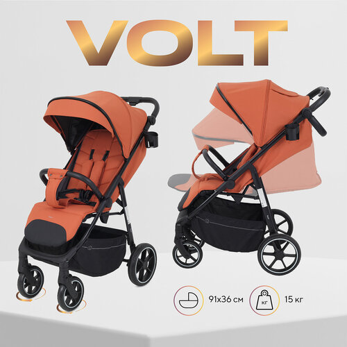 фото Коляска детская rant "volt" ra353 orange brown