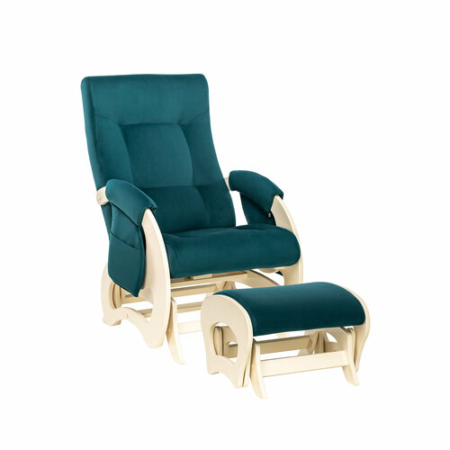 Кресло-глайдер для мамы + пуф (комплект для кормления и релакса) Milli Ария Дуб шампань/V20 мягкие кресла abc king пуф сердце