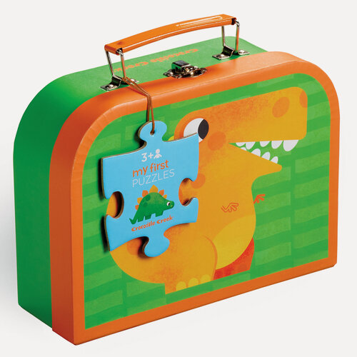Изображение товара Пазл для детей Crocodile Creek Мой первый пазл, Динозавры серии MY FIRST PUZZLE CASE , 27 деталей, 29508