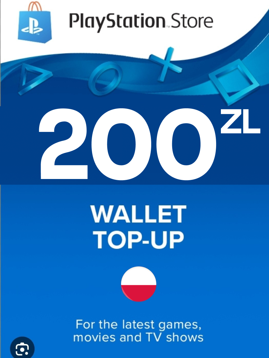 Пополнение счета PlayStation Store на 200 PLN (zl) / Gift Card (Польша)