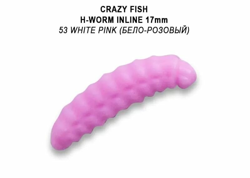 Мягкие приманки Crazy Fish MF H-WORM INLINE 0.7" Сладкий сыр # 053 (6 х 10шт)