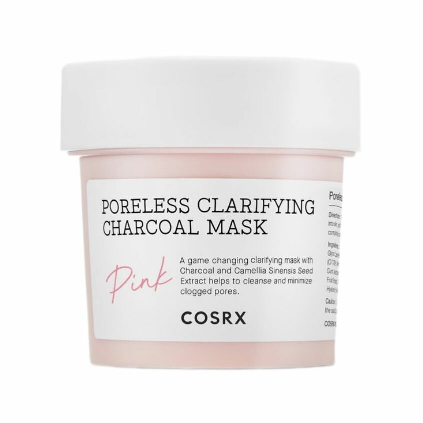 Кремообразная очищающая маска CosRX Poreless Clarifying Charcoal Mask - Pink (110 гр)