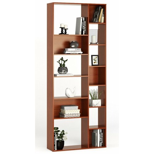 Стеллаж открытый шириной 111,5 см №2 вишня