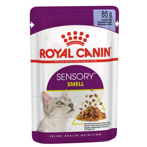 Royal Canin Sensory Smell Влажный корм для взрослых кошек, стимулирующие обонятельные рецепторы, кусочки в желе 12*85 г