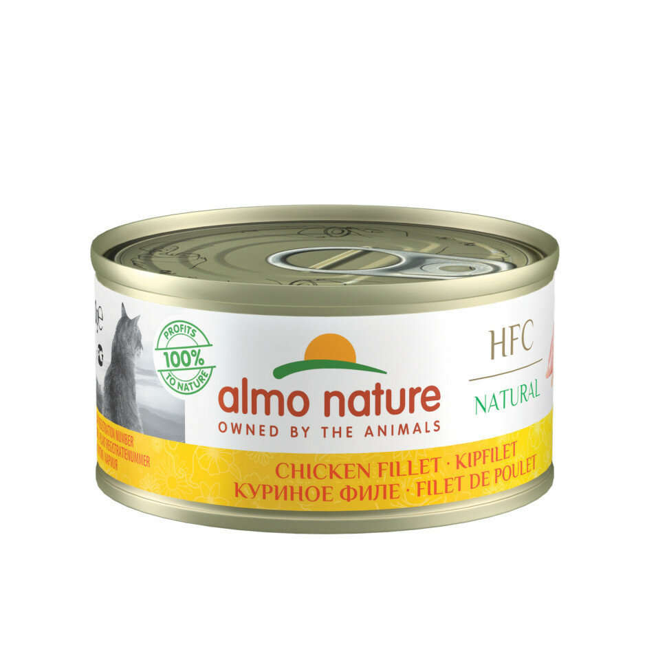 Almo Nature Консервы для Кошек "Куриная грудка" Legend HFC Adult Cat Chicken Breast 24шт*70гр