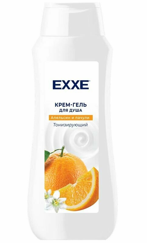 EXXE Крем-гель для душа Тонизирующий Апельсин и пачули, 400 мл