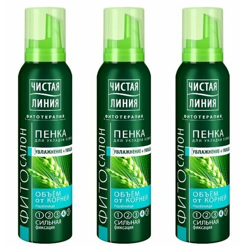 Чистая Линия Пенка для укладки волос Объем от корней 150 мл 3 шт 1436₽